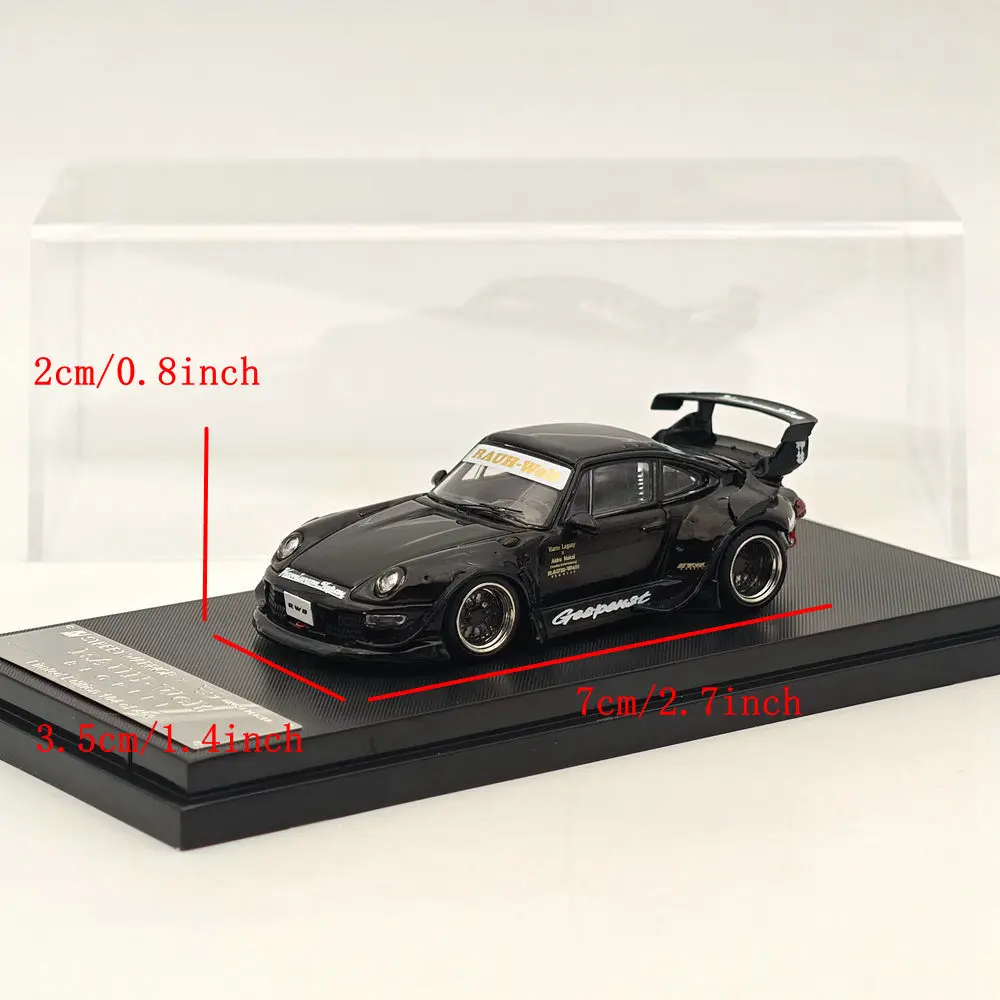 Street WARRIOR SW 1/64 for RWB 993 Black Sport Car Diecast vehicle toy models Collection Auto Gift