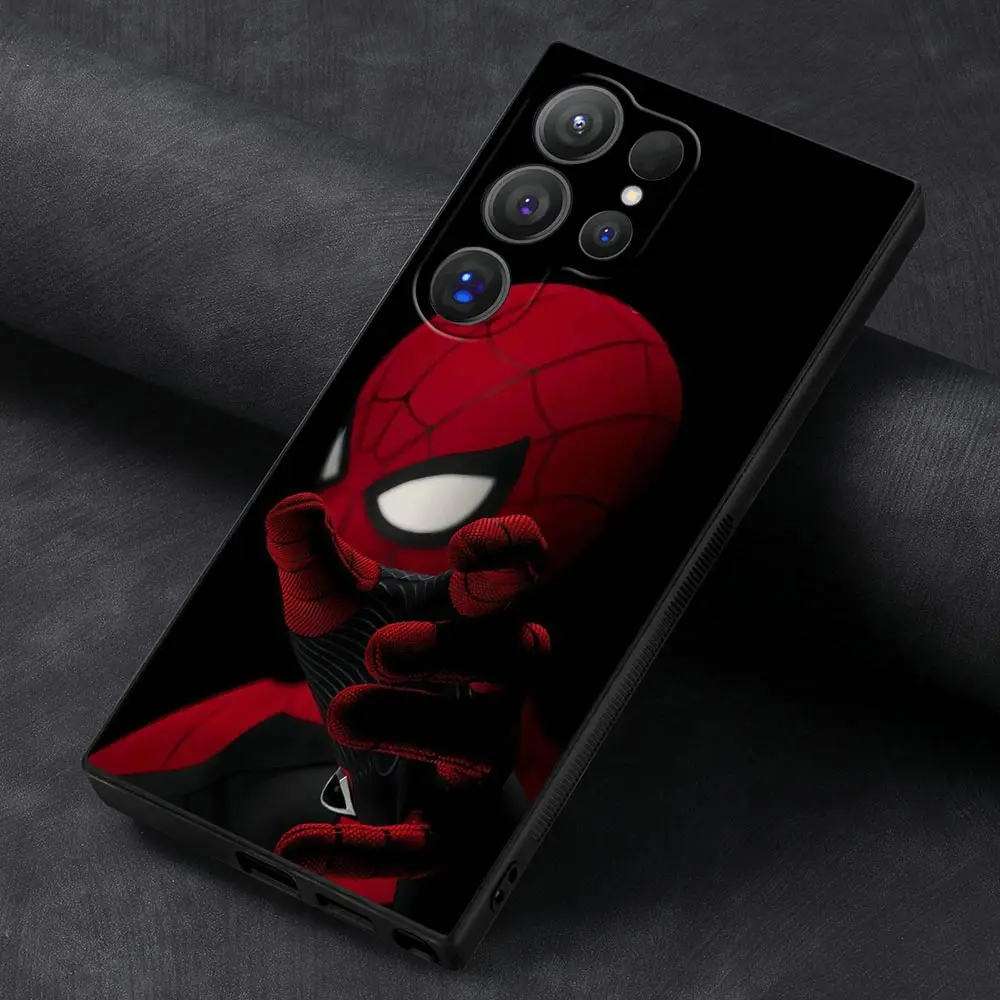 Hot Marvel SpiderMan Cool Cassa Del Telefono Per Samsung Galaxy S24Ultra S23 S21 S20 Fe S10 S25 S22 Plus S24 Ultra 5G Nero Della Copertura Morbida