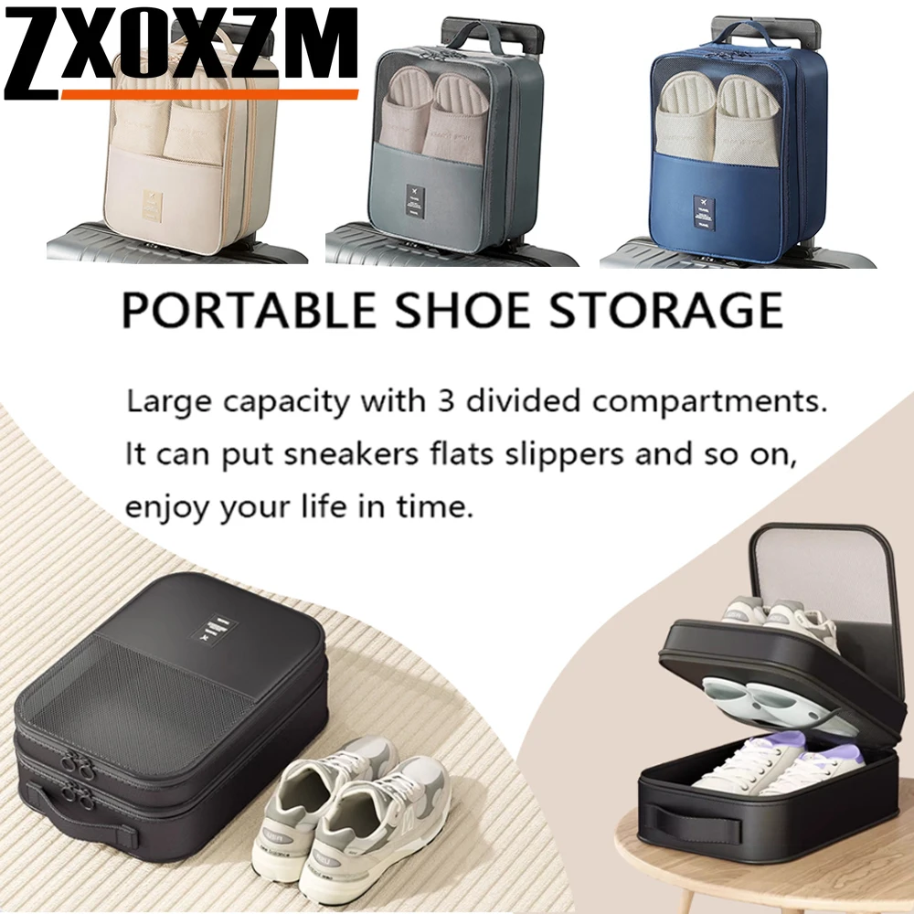 

Сумка-органайзер для обуви на 3 пары, складной чехол для хранения обуви в багаже, портативный разделитель для путешествий и аксессуаров