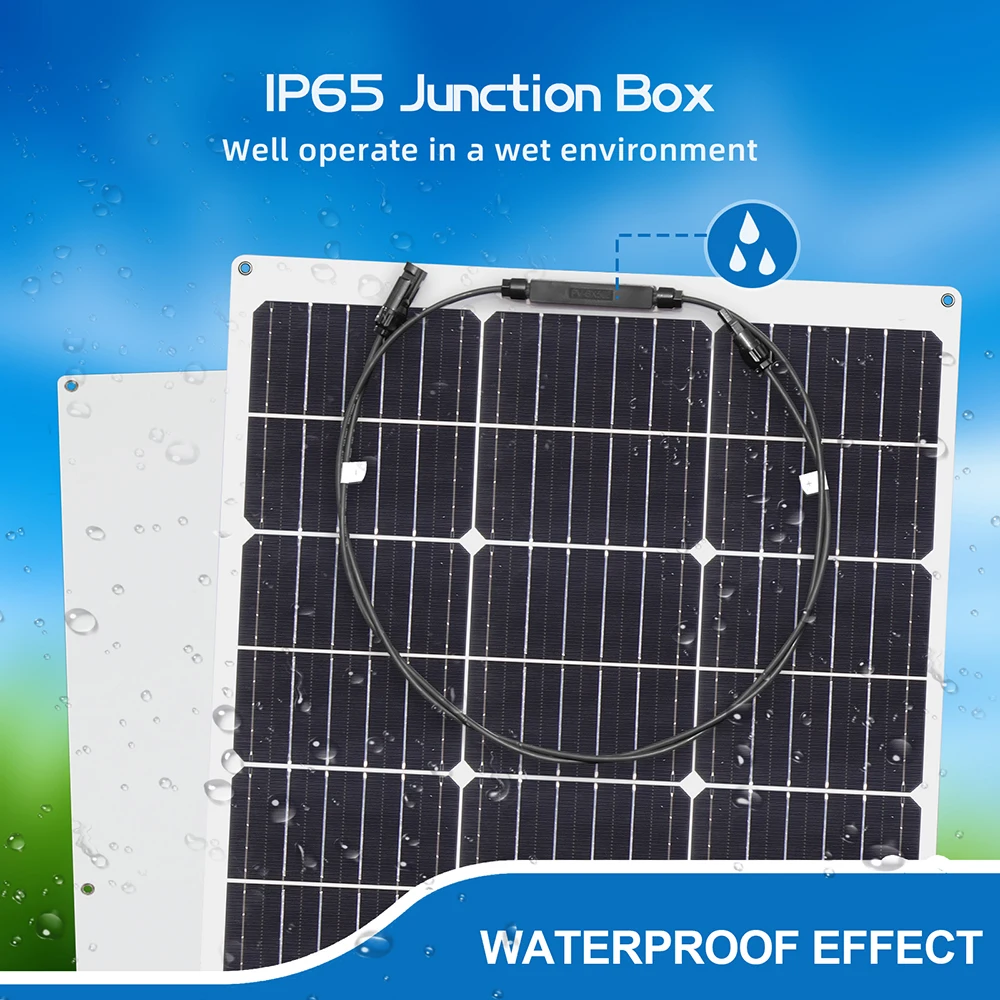 XINPUGUANG Flexible Solar Panel Sets 18V 100W 150W 200W 300W 400W For Car/Home/Camping Waterproof Mono Cell Solar Charge Battery
