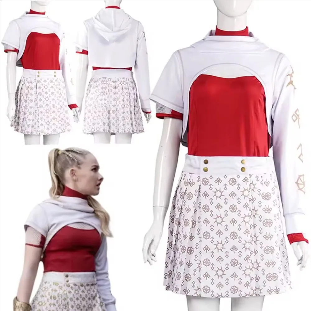 

Костюм для косплея Аддисона из фильма «Зомби 4», пальто, топ Аддисон, юбка, костюм для маскировки вампиров, костюм на Хэллоуин