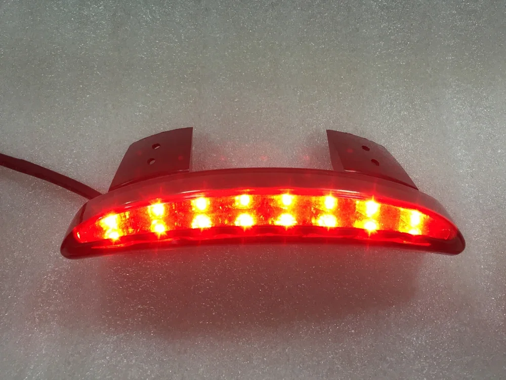 New Black Chopped Fender Edge Integrated LED Tail Light Turn signal Blinker For Harley Iron XL 883 1200 XL1200V Seventy Two