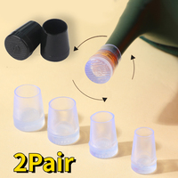 2Pair Round Silicone Heel Protector Stoppers Antislip High Heeler Bridal Latin Stiletto Dancing Covers Wedding Shoes Accessories