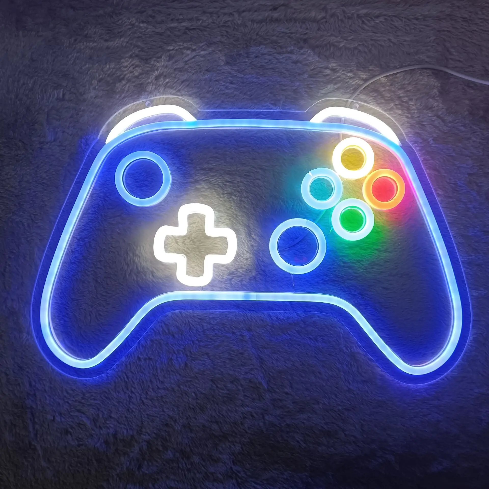 Consolas de juegos Letrero de neón Letrero de neón LED para decoración de la habitación de los jugadores Adecuado para la decoración de la habitación del muchacho adolescente Hombre Cave Gamers Regalo Alimentado por USB