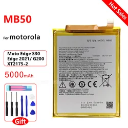 Original Replacement MB50 Battery For Motorola MOTO EDGE S30/2021/G200 XT2175-2 Mobile Phone Rechargeable Batteria 5000mAh