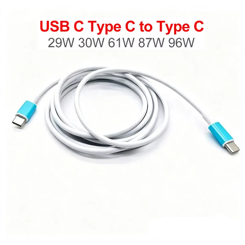 New USB C Type C to Type C DC 30W 61W 87W 96W Power Adapter Charger Cable For MacBook Pro A1706 A1707 A1708 A1932 A1990 A2141