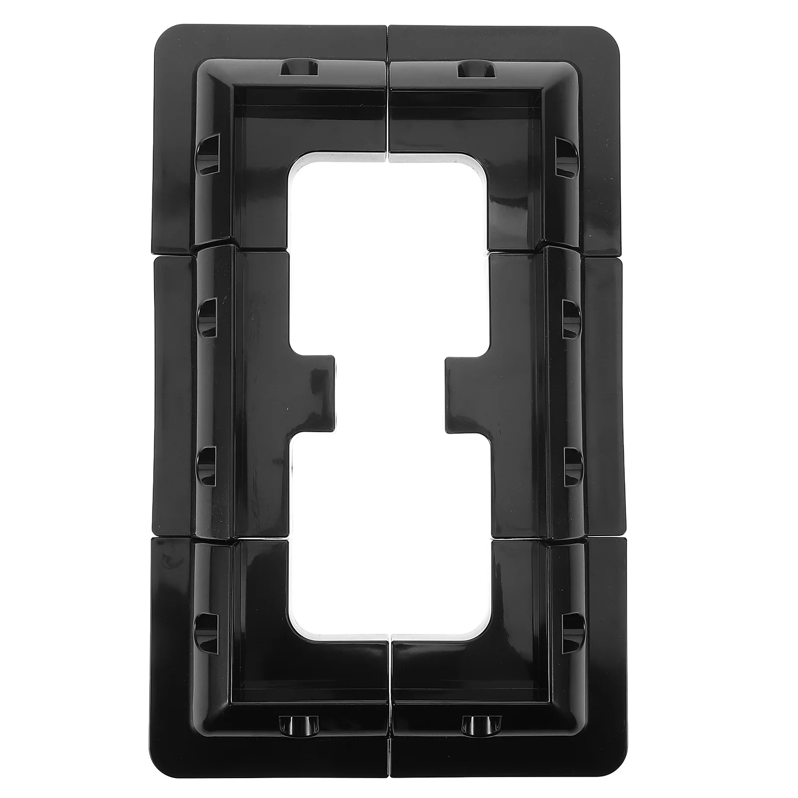 

6 Pieces Solar Panel Mounting Brackets Kit ABS RV Boat Roof Mounts No Drill Easy Installation Outdoor Accessories