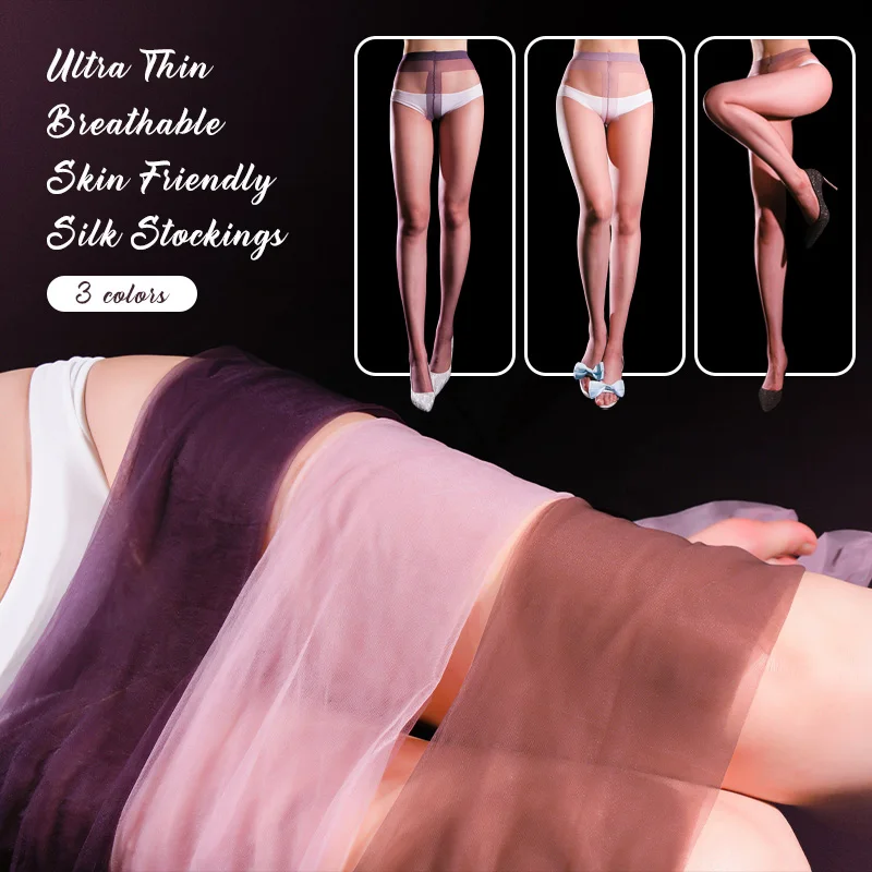 

Women Sexy Shiny Sheer Control Top Crotchless Tights Silky Stockings Shiny Ultra-thin T Crotch Pantyhose