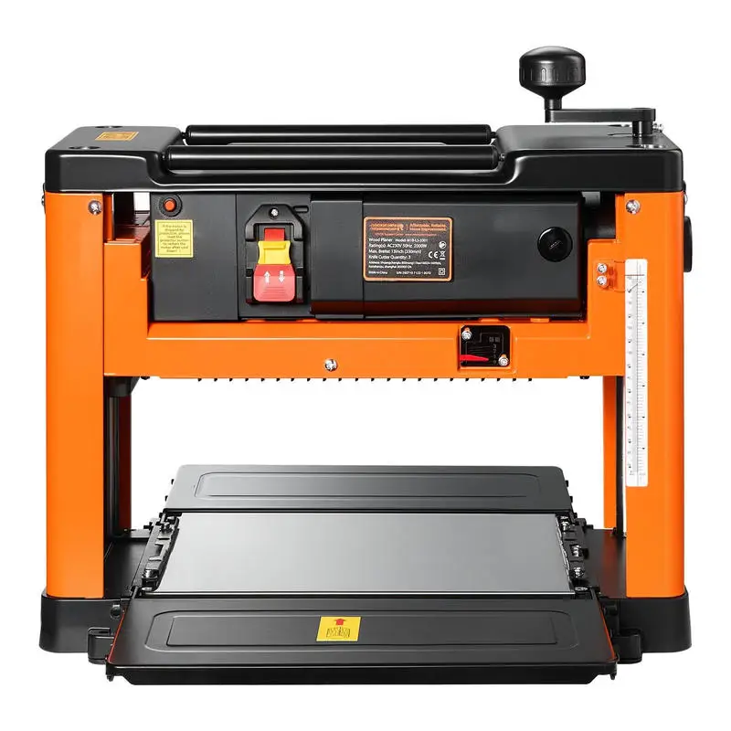 Raboteuse à trois lames, table de travail de 330 mm de large, puissance 2000 W, vitesse de rabotage 23500 tr/min, rouleaux doubles, protection anti-chute, monovitesse, pour le travail du bois dur et du bois tendre