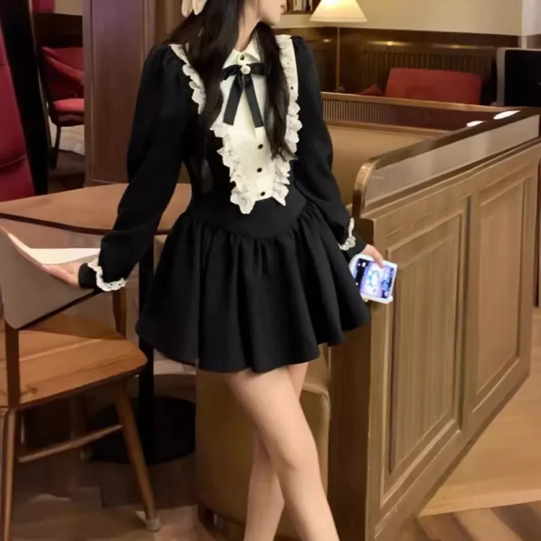 الفرنسية الهروب الأميرة نمط الوردي تنورة فستان المرأة الجديدة Hot البيع لموسم الربيع الراقية عيد ميلاد فستان قصير أنيق تشي