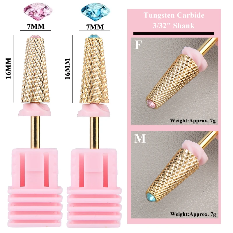 1 pièces carbure de tungstène foret à ongles électrique manucure fraises perceuse pour enlever rapide acrylique dur Gel pédicure manucure outils