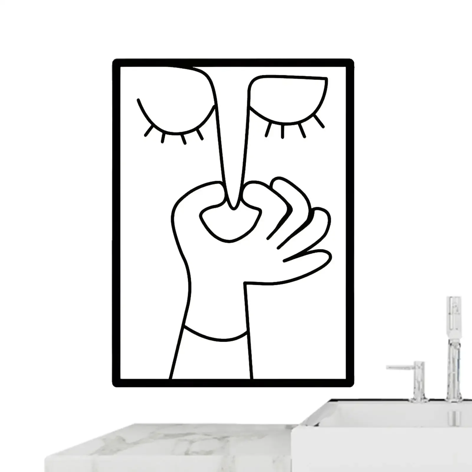 Funny Bathroom Wall Art Black and White Bad Smell Decoration Humor Toilet Wall Metal Signs for Home Apartment Hotel Office