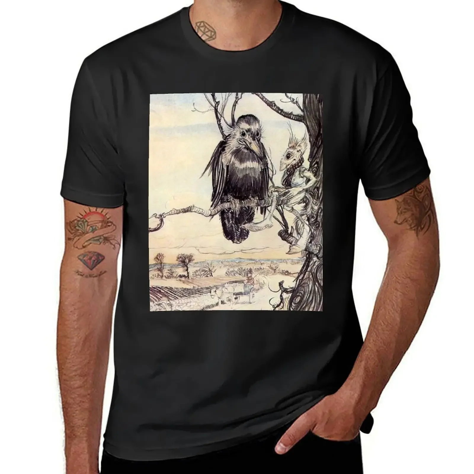 The Gossips - Arthur Rackham T-Shirt designer shirts heavyweight t shirts for men