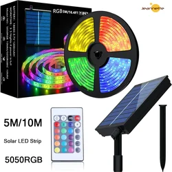 Solar/USB Plug LED Strip Lights Outdoor 5050 Lights Solar Power RGB LED Lighting IP67 Waterproof Home Lights for Garden Wedding