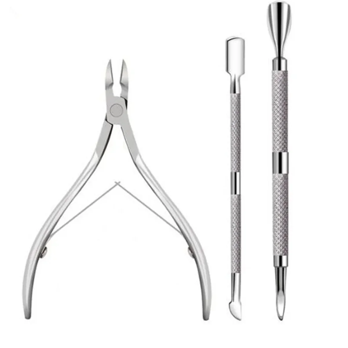 Stainless Steel Nail Art Cutter Scissor Cuticle Clipper Pusher Dead Skin Remover Kit Manicure Pedicure Tools Nails Set