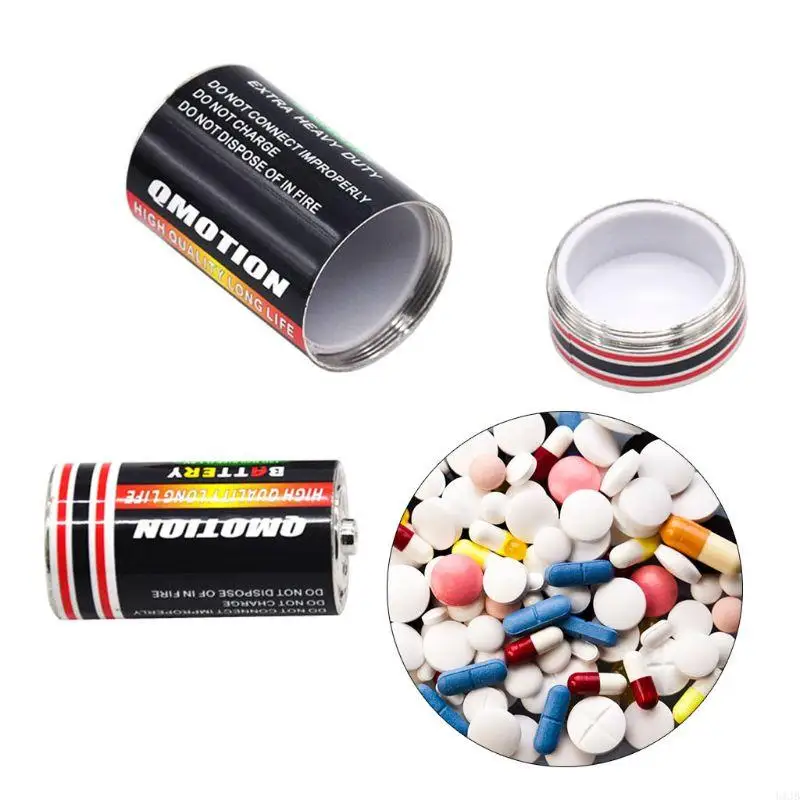 U1JB Plastic Battery with Safe Box Small Battery Storage Box Concealed Portable Storage Device for Home Office Travel