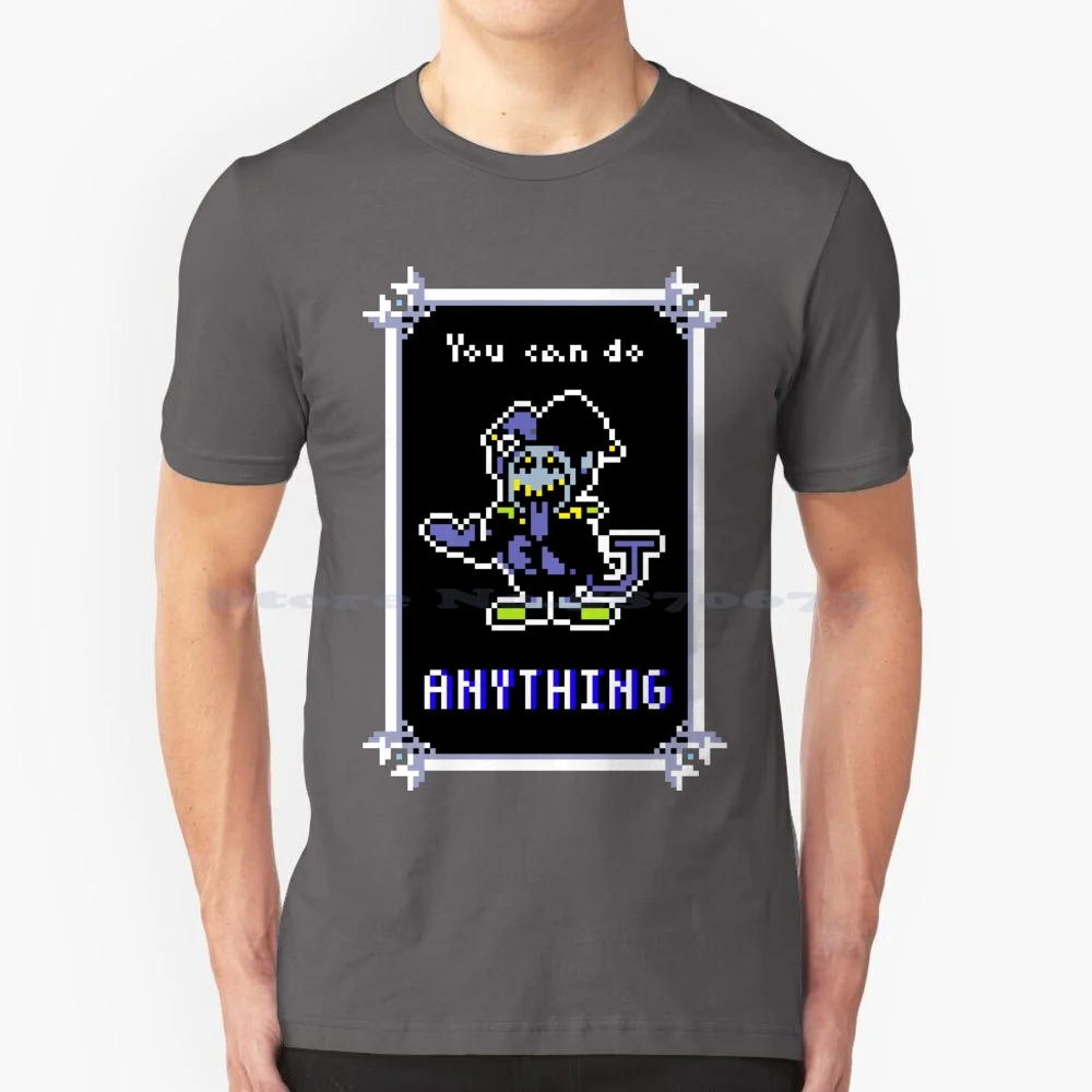 Jevil-Deltarune Inspirational Poster T Shirt 100% Cotton Tee Deltarune Undertale Jevil Jester Pixel Art Inspirational Video