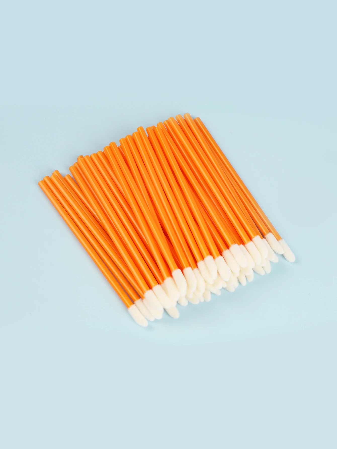 50 個使い捨てリップブラシまつげメイクブラシまつげエクステンションマスカラアプリケーター口紅ワンドセットメイクアップツール