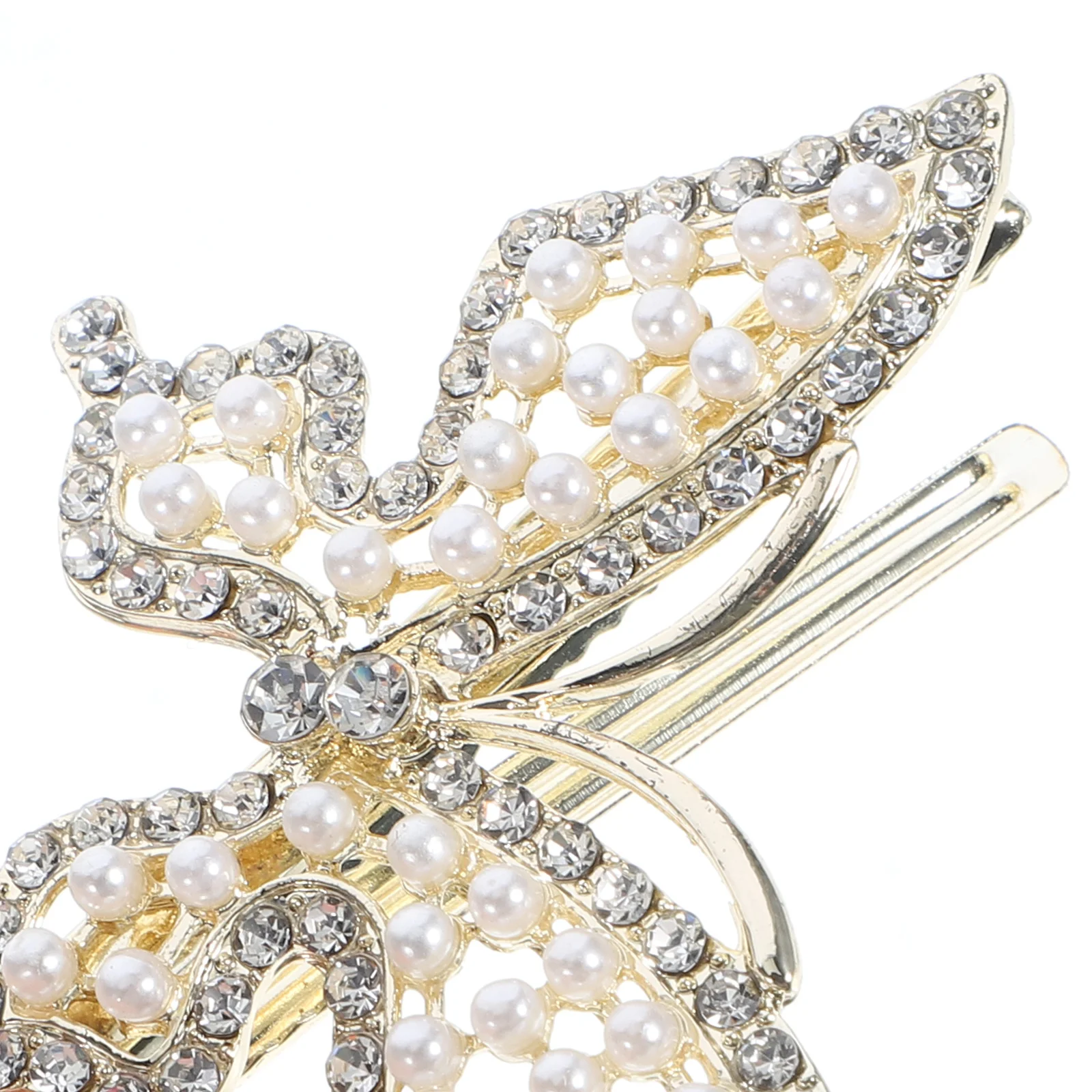

3Pcs Butterfly Hair Clips Rhinestone Pearl Cute Small Hair Accessories for Teen Girls Wedding Beach Party Gift