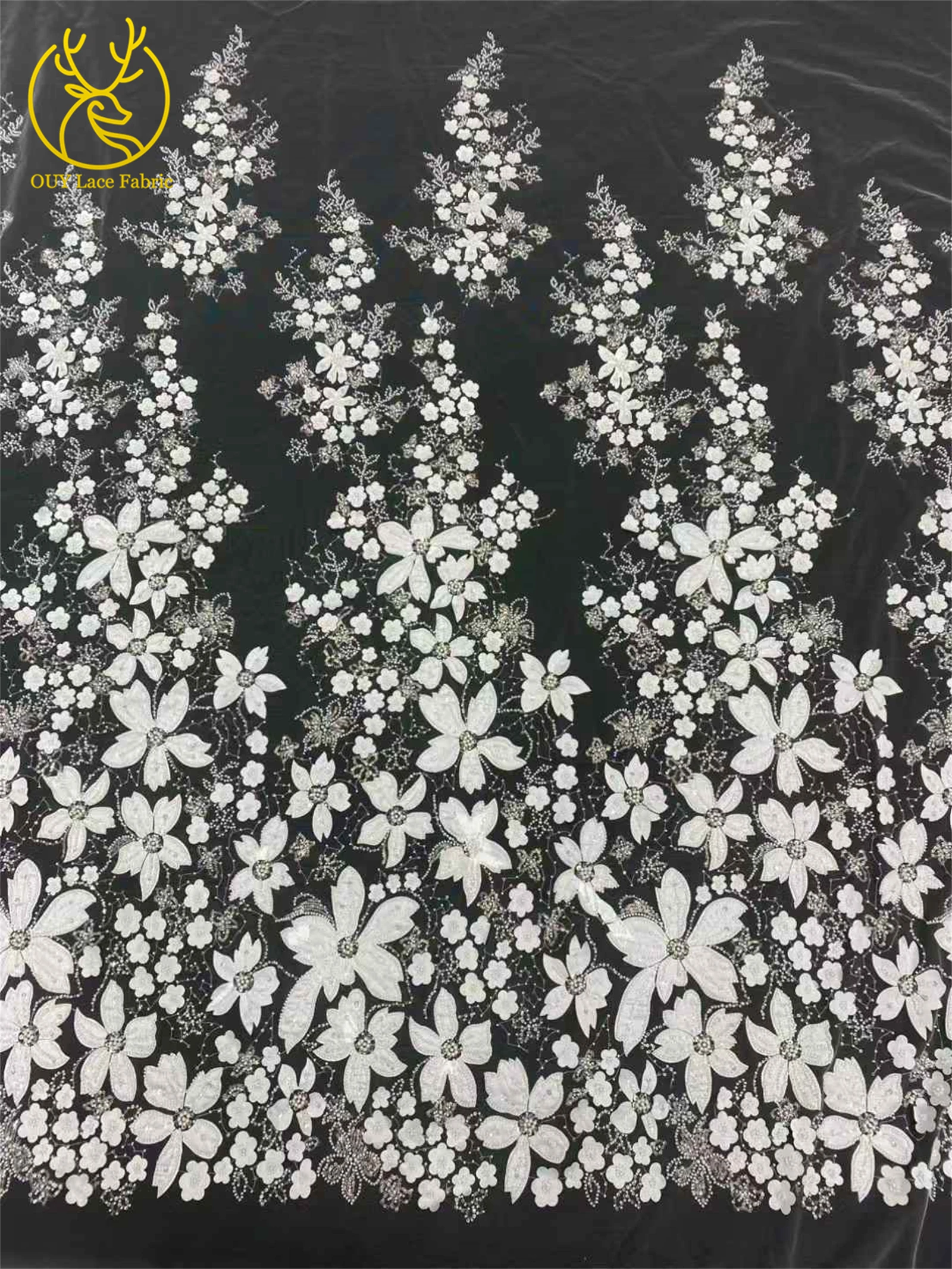 Белая африканская кружевная ткань с блестками и бусинами, 2022, французская нигерийская наклейка для жениха, кружевная сетчатая ткань, женское свадебное платье, праздничное платье