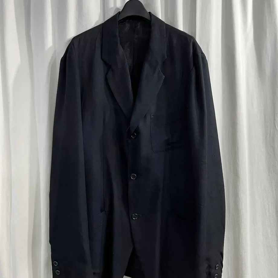 

TOP-YAMAMOTO ® Black Casual Business Loose Single-Button Jacket for Men