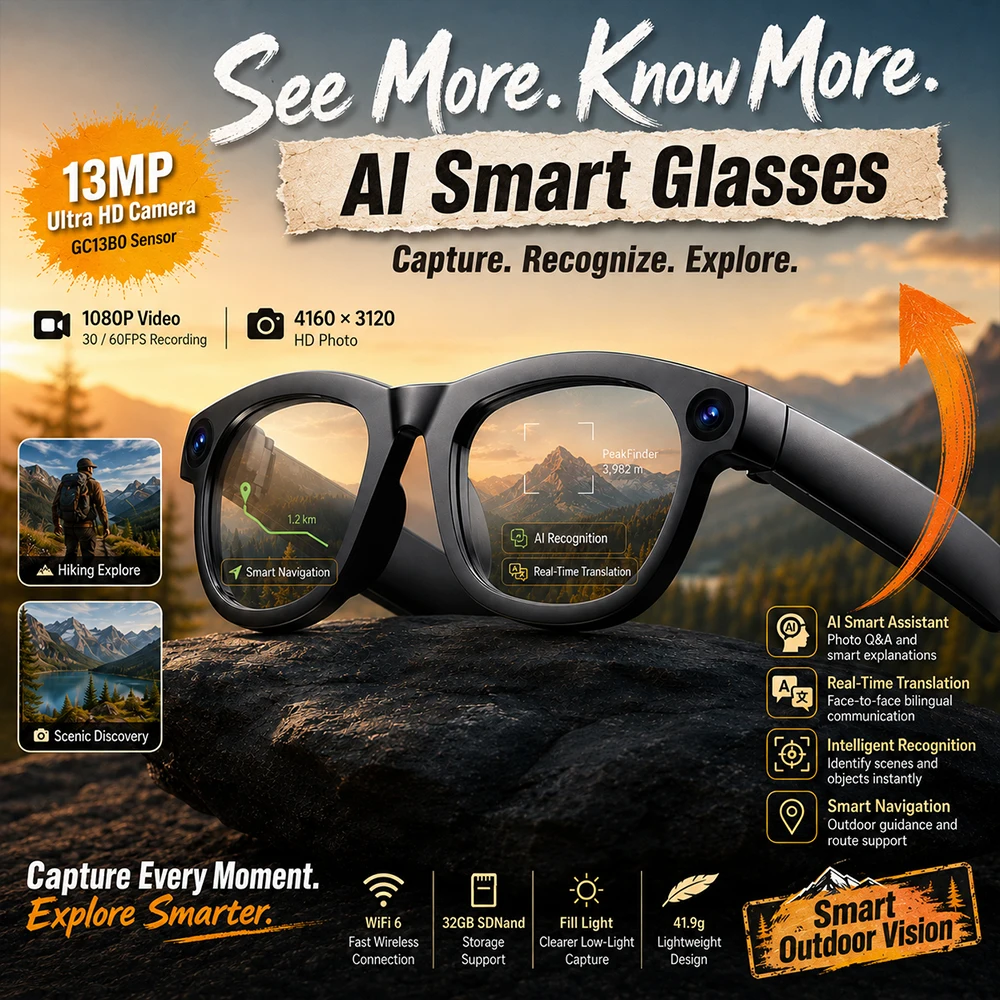Smart Glasses Lens - Nowe okulary inteligentne z kamerą AI