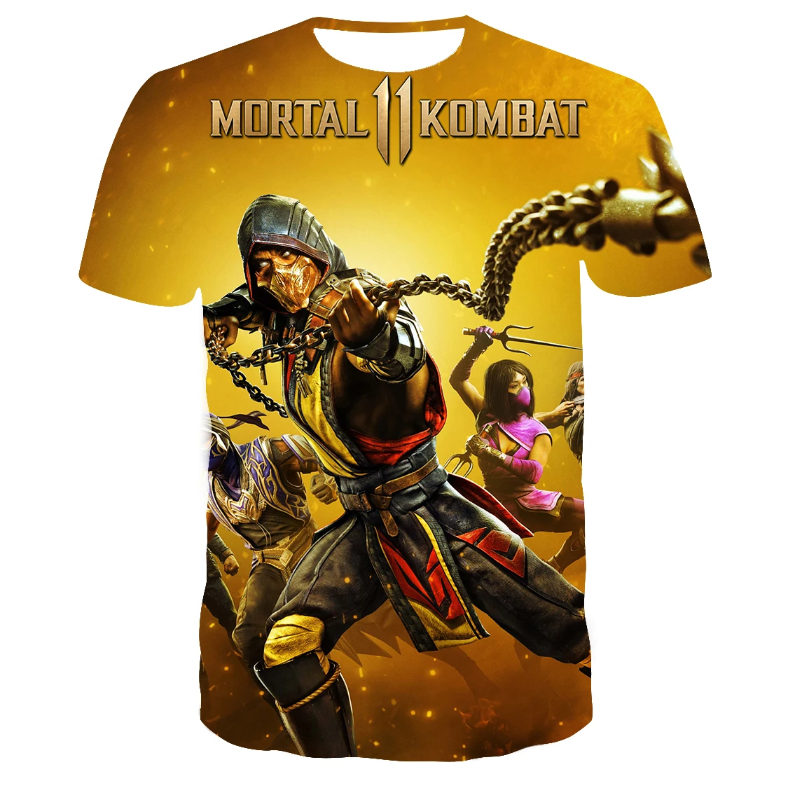 New 3D Mortal Kombat T-Shirt Men Short Sleeve Casual Breathable Tees Tops Teenager Kids Cool Style Causal Breathable Clothing