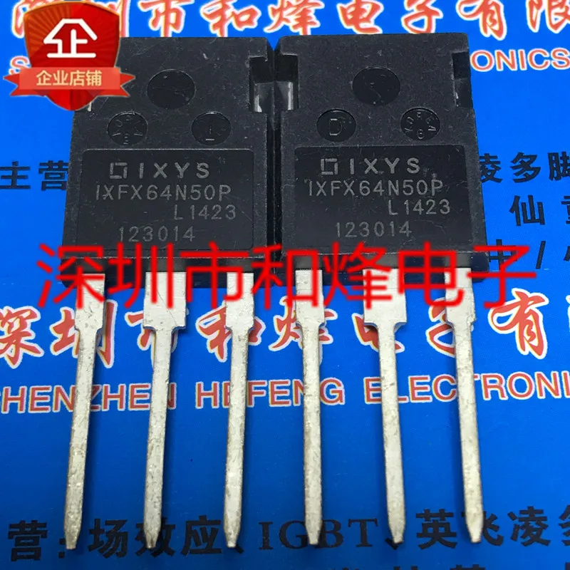 10PCS  IXFX64N50P   TO-247 500V 64A    Price Superiority-Quality guarantee