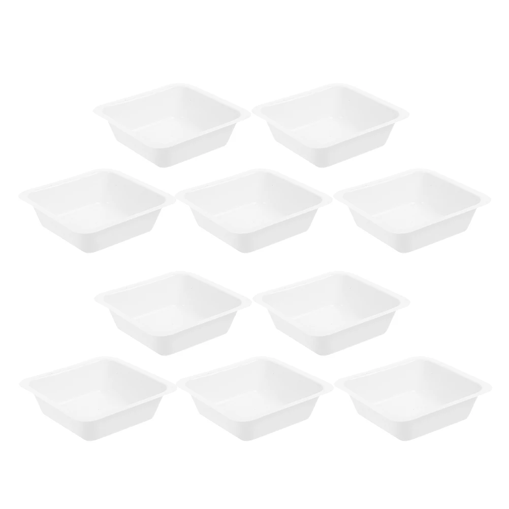 

10pcs Square Weighing Dishes 250Ml Precision Lab Weigh Boats Reusable Plastic Weigh Containers For Chemical Experiments