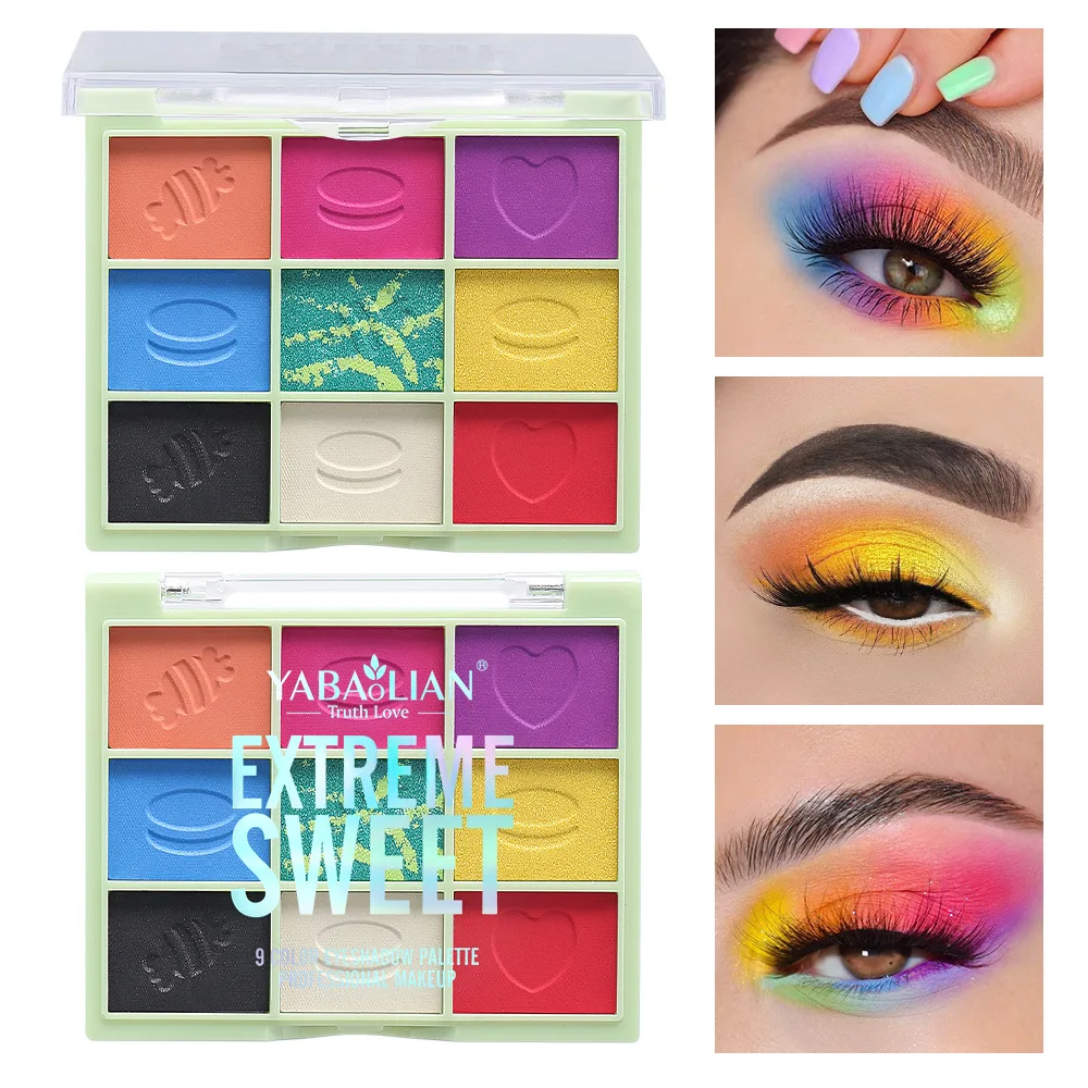 NUEVA Paleta de Sombras de Ojos Transparente de Nueve Colores, Tonos Tierra, Acabado Perlado y Mate, Maquillaje de Ojos