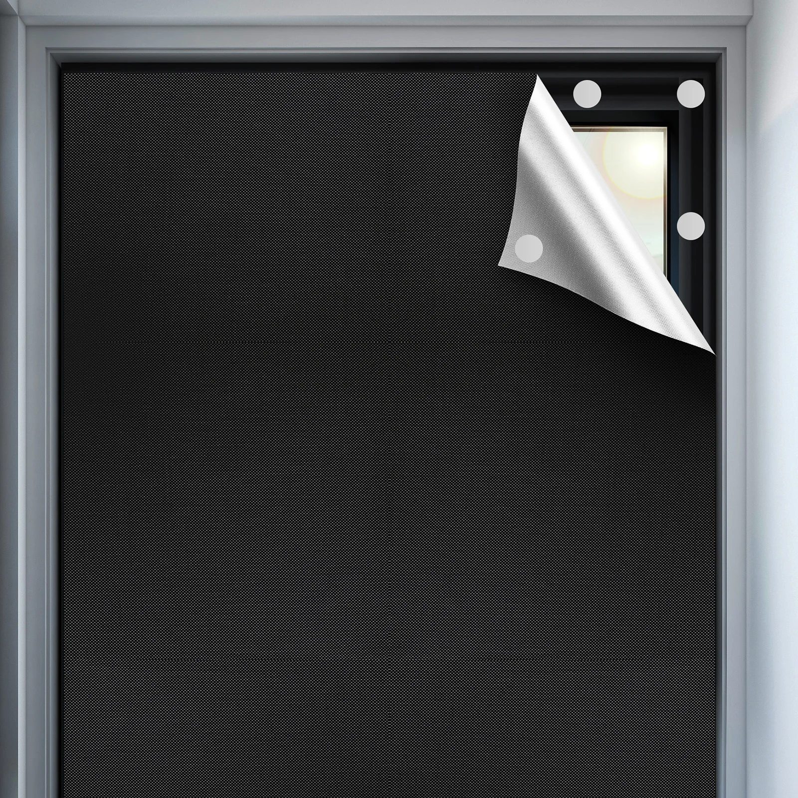 

Travel Blackout Curtain Portable No Drilling Punch-Free Adjustable Window Cover Blackout Shades for Travel Camping Hotel Sleep