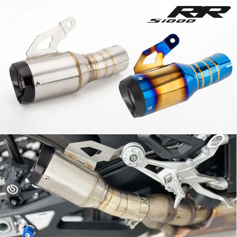 แบบเลื่อนสำหรับ BMW S1000 S1000RR RR 2019 2020 2021 2022 2023ระบบปล่อยไอเสียรถจักรยานยนต์ดัดแปลง S1000RR