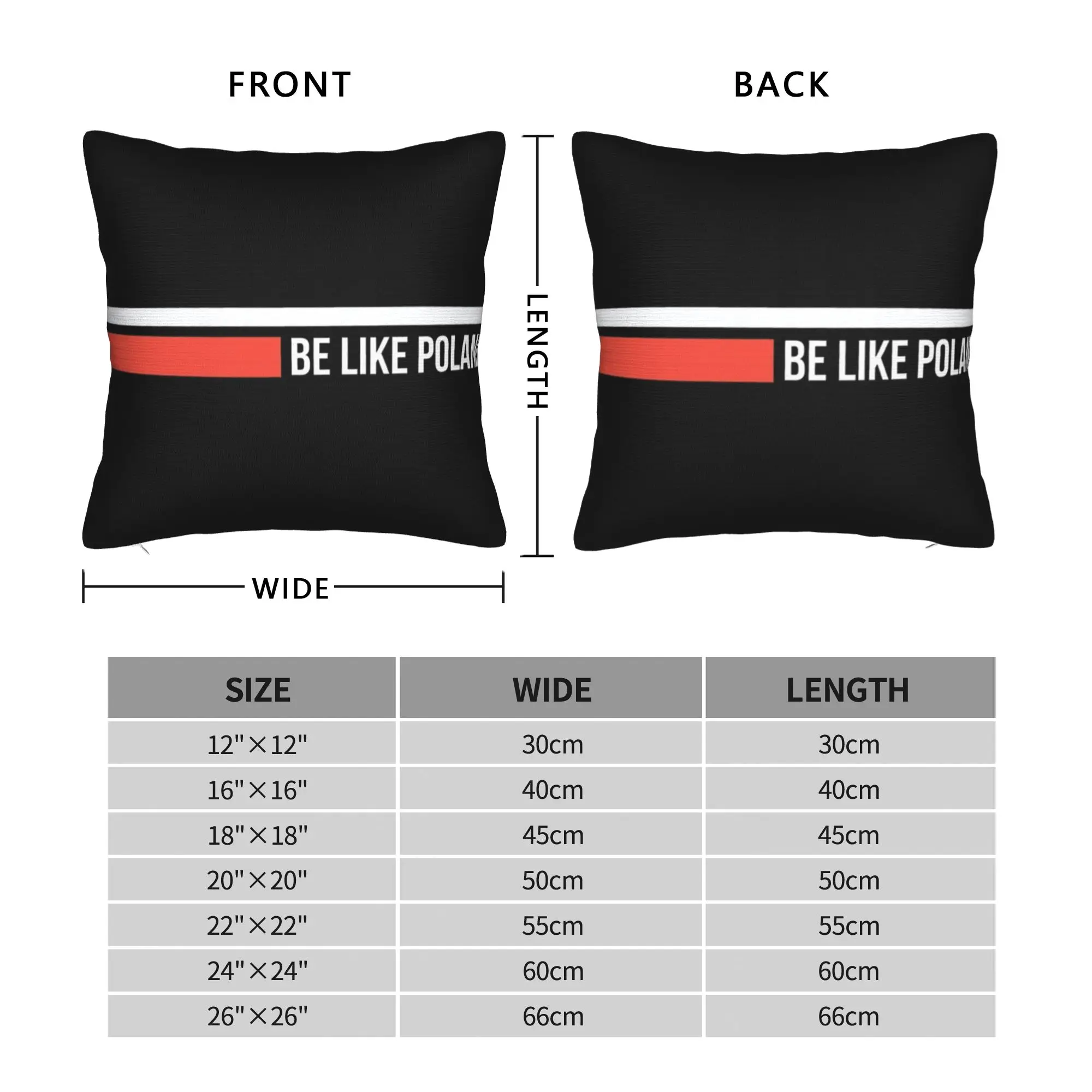 Be Like Poland Polish Pride Square Pillow Case  Cushion Covers Awesome Zippered Decor Pillowcase for Car 40*40cm