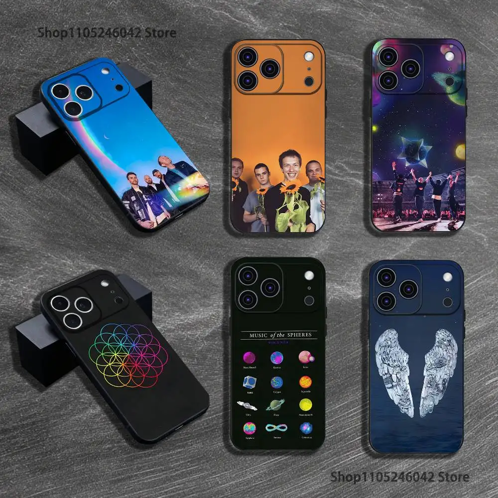 

Band C-Coldplay Phone Case For iPhone 17,16,15,14,13,12,11,Pro,XS,Max,XR,Plus,E,SE4,Mini Black Soft Cover