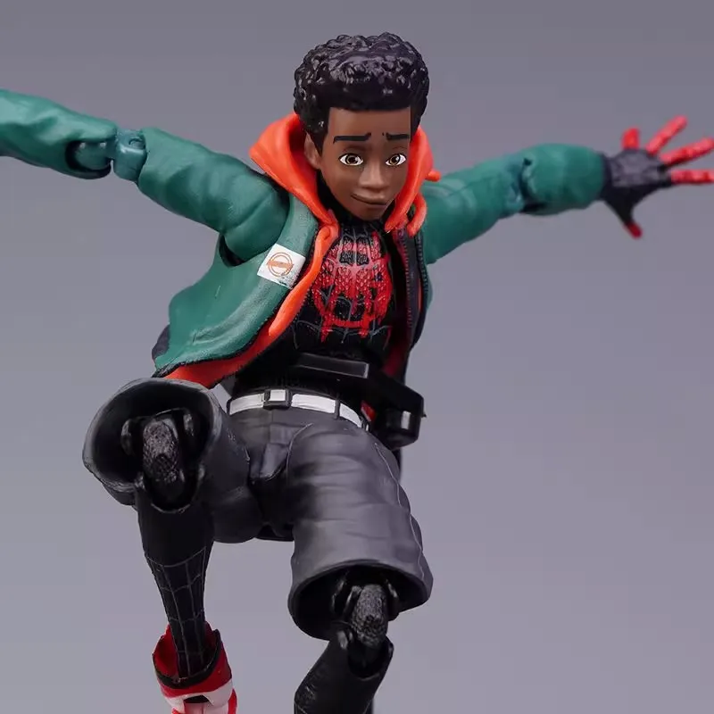 Miles Morales Spider-Man: To The Spider-Verse mobilna figurka ruchoma zabawka wymień części Marvel Model lalki prezenty dla dzieci przyjaciele