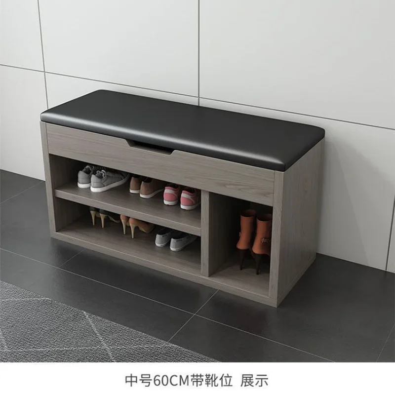 

Shoe Changing Stool Door Shoe Cabinet Sitting Stool Integrated Simple Shoe Rack Door Soft Seat Cushion Home Wearing Shoes Stools