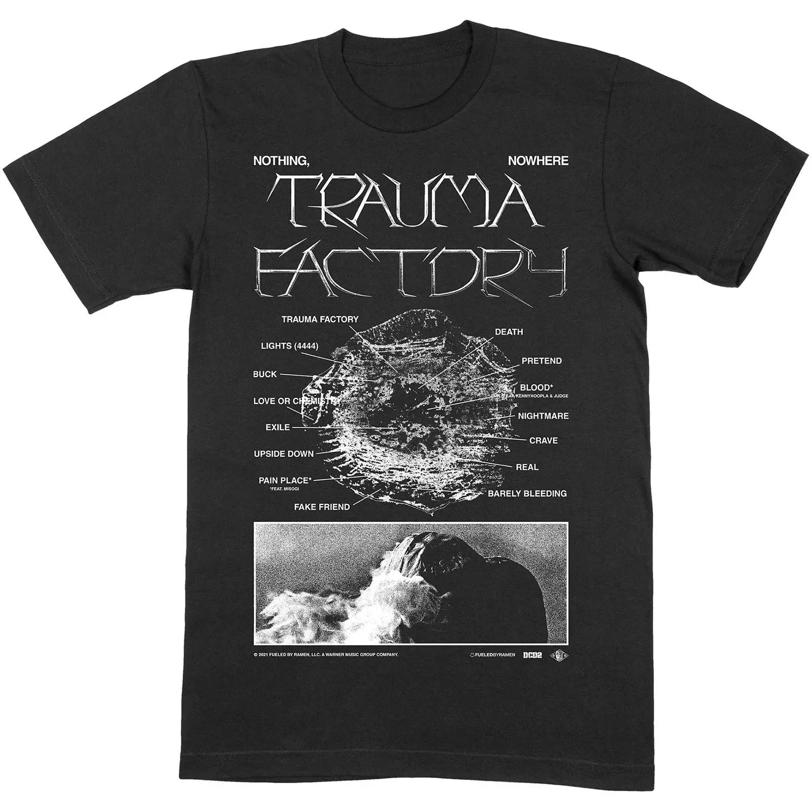 Nothing,Nowhere Unisex Adult Trauma Factor V.2 Cotton T-Shirt