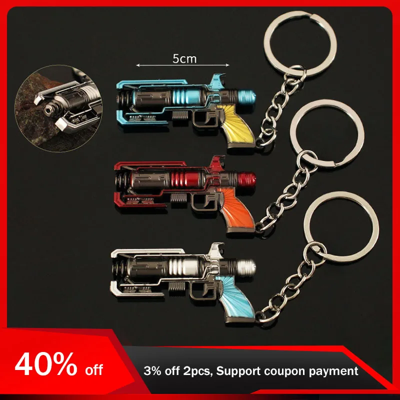 5cm Apex Wingman Gun Metal Keychain Pendant Destroyer Keyring Model Children's Toys Gifts Game Peripherals Weapon Accessories