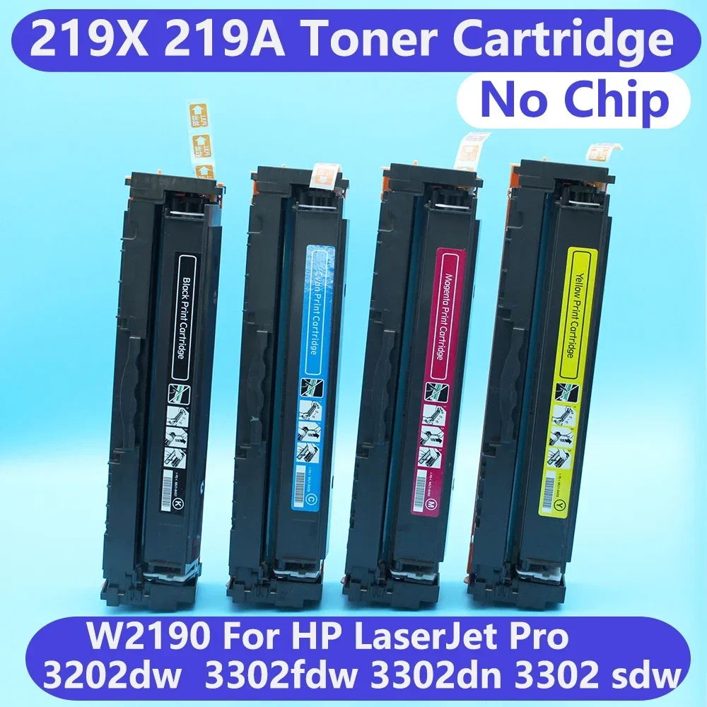 3202 Toner Cartridge MFP 3302 for HP Color LaserJet Pro 3202 MFP 3302 W2190X 219X 219A Printer Toner Large Capacity No Chip