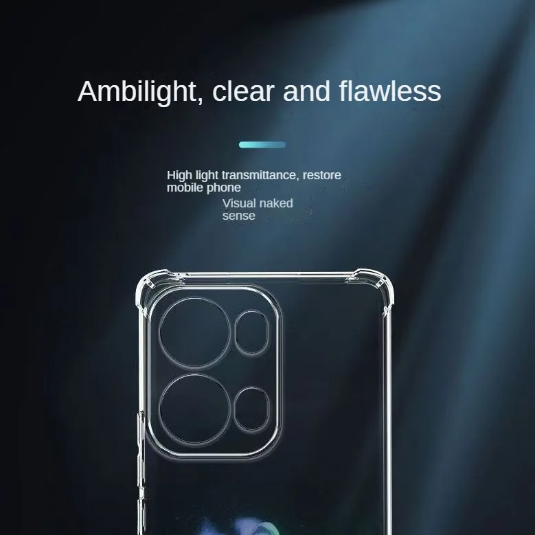 حافظة من البولي يوريثان المقاوم للصدمات بأربعة زوايا لهاتف OPPO Reno 13 Pro 5G Reno13 F FS 13F 13FS غطاء حماية شفاف كابا Fundas Coque