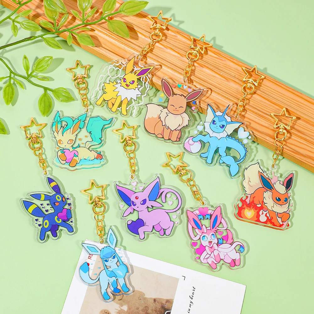 1 قطعة/9 قطعة سلسلة المفاتيح سلسلة البوكيمون-لطيف تصميم بسيط حقيبة الظهر الزخرفية شنقا زخرفة تحصيل الإكسسوارات #4