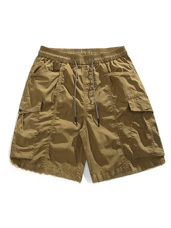 

Loose Straight Leg Workwear orts American Retro Men's Summer Faion Spor Cotton Cargo Pants Trousers Youthful i Color