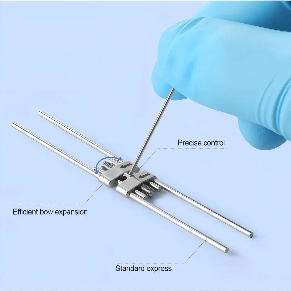 Dental Orthodontic Palatal Expander Screw Stainless Steel Hyrax Expander with Activation Key Rapid Palatal Expansion Dental Lab