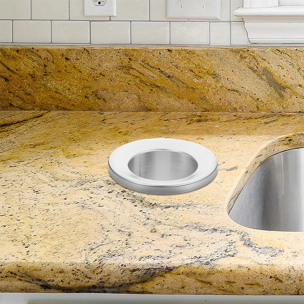 

1pcs Stainless Steel Round Recessed Countertop Trash Lid 30Cm Diameter For Kitchen Bathroom Built-In Garbage Bin Cover