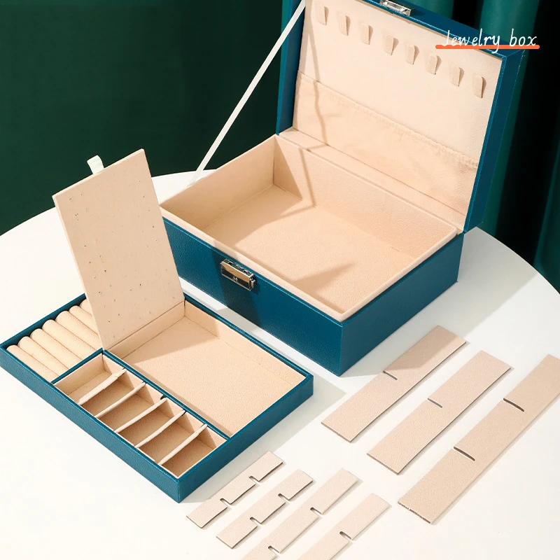 High-end European style large capacity multi-layer jewelry storage box earring necklace ring display jewelry box