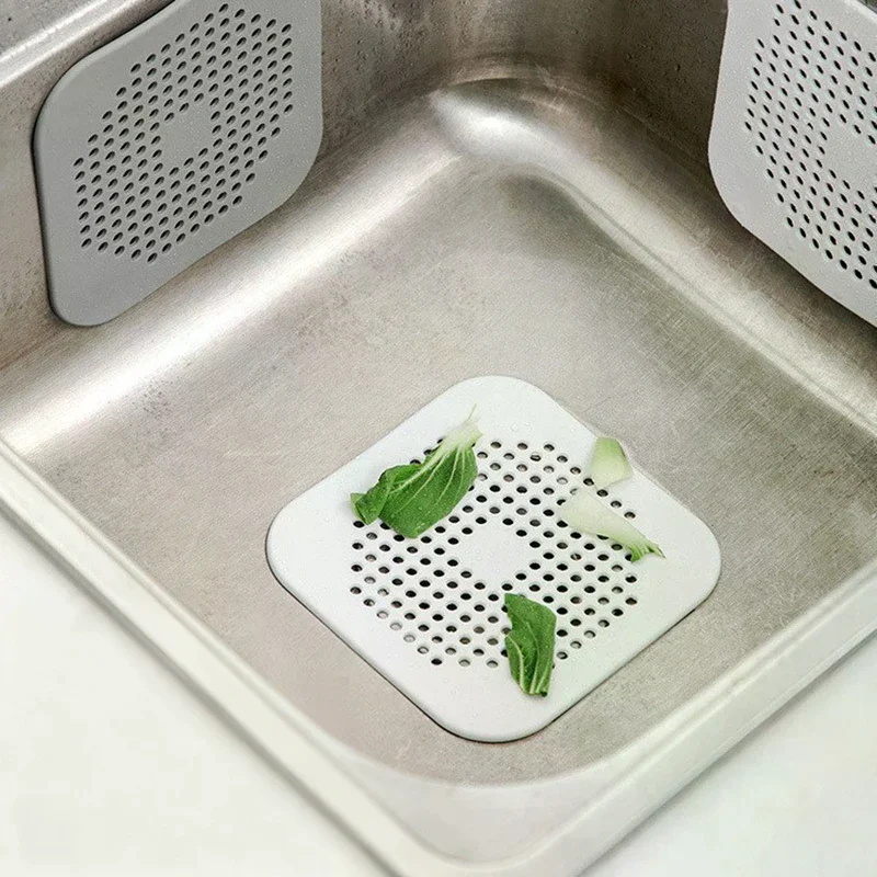 Square Silicone Absorbent Drain For Drains, Kitchens, Bathrooms And Showers To Prevent Sinks From Clogging The Drain