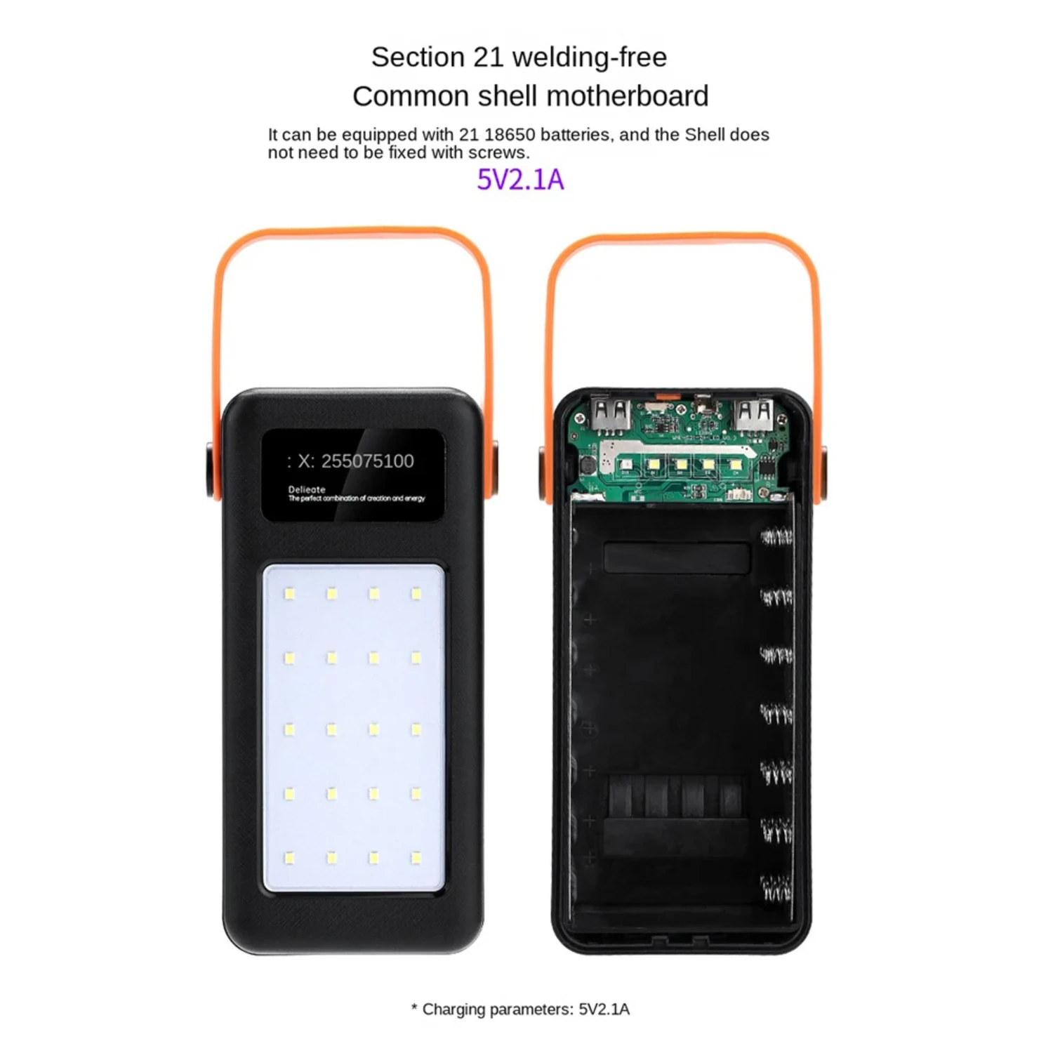 High-capacity Fast Charging DIY Wireless Power Bank Case for 18650 Battery Holder Box with Ideal PD QC3.0 and 22.5W Output - Per