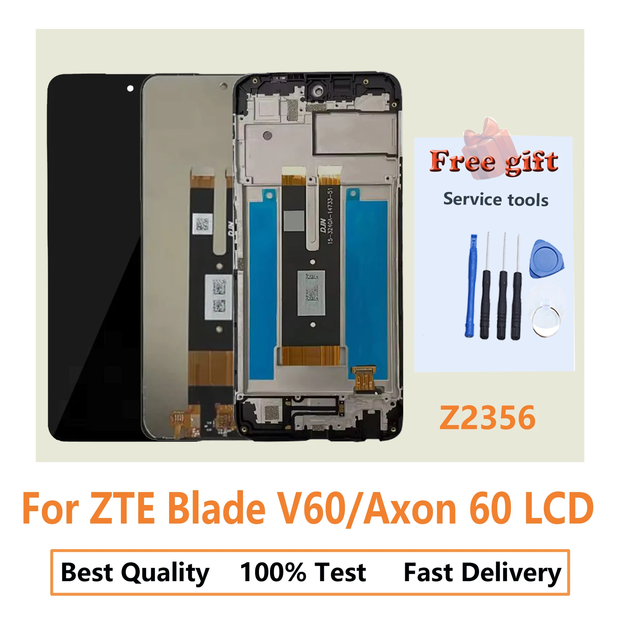 6,72 "LCds para ZTE Axon 60 Pantalla, Z2356 LCD Digitalizador de Pantalla táctil para zte Blade V60 nubia v60 piezas de repuesto de Pantalla