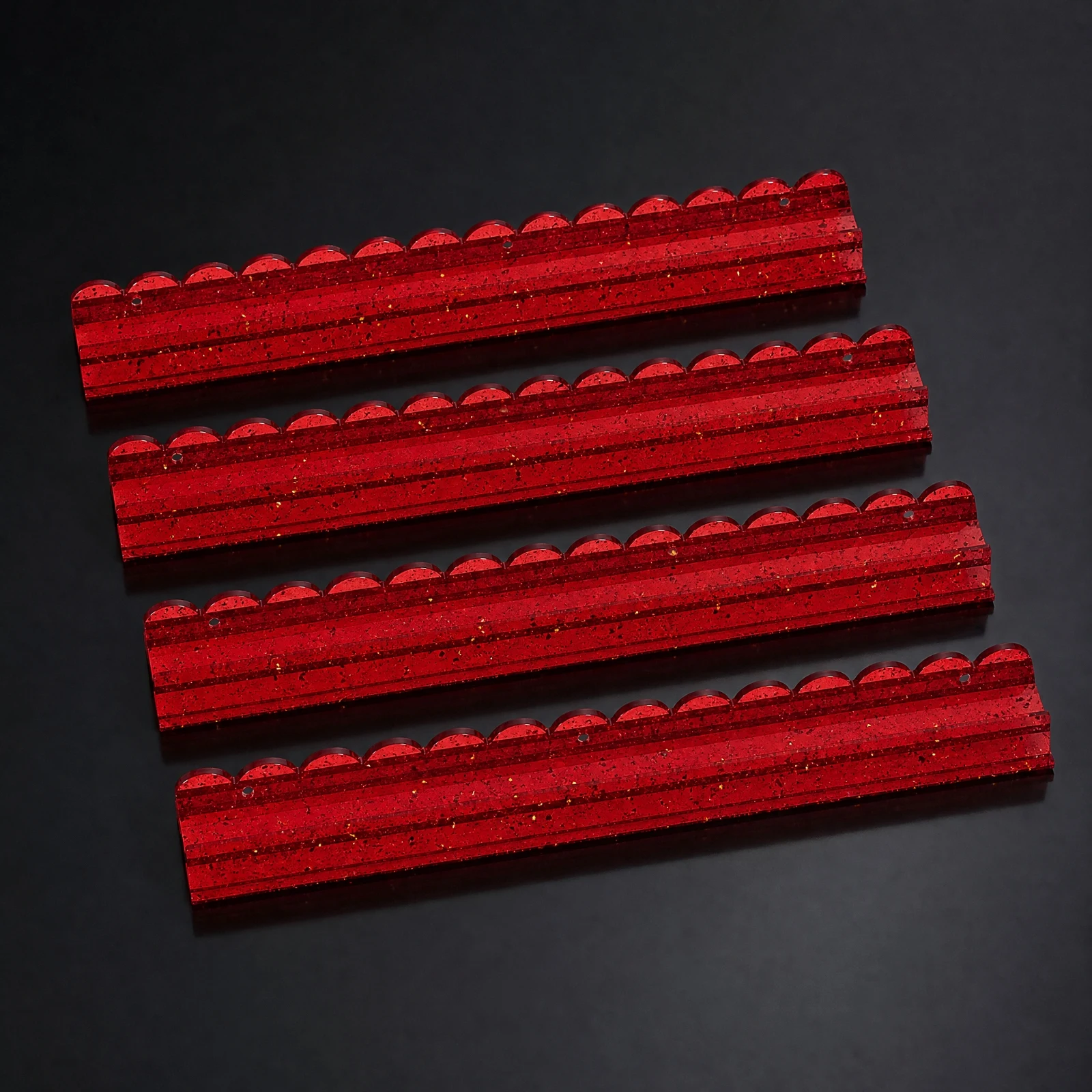 4 Pieces Mahjong Tile Push Ruler Stylish Acrylic Mahjong Tile Pusher Game Accessory Portable Scratch-Resistant