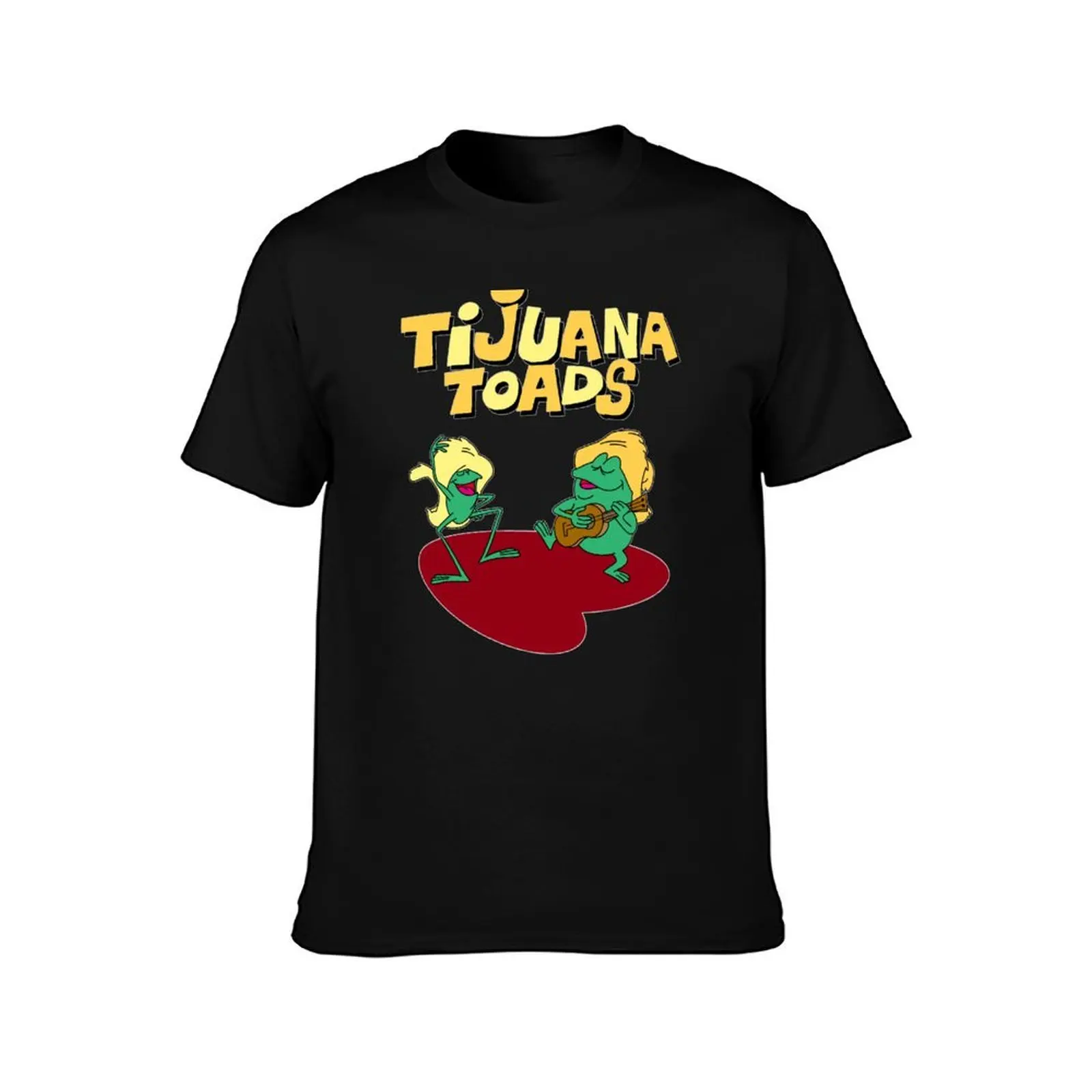 tijuana toads T-Shirt, Summer Casual Cotton Tee, Oversized Streetwear Tops, Vintage Graphic Print, Loose Fit Short Sleeve
